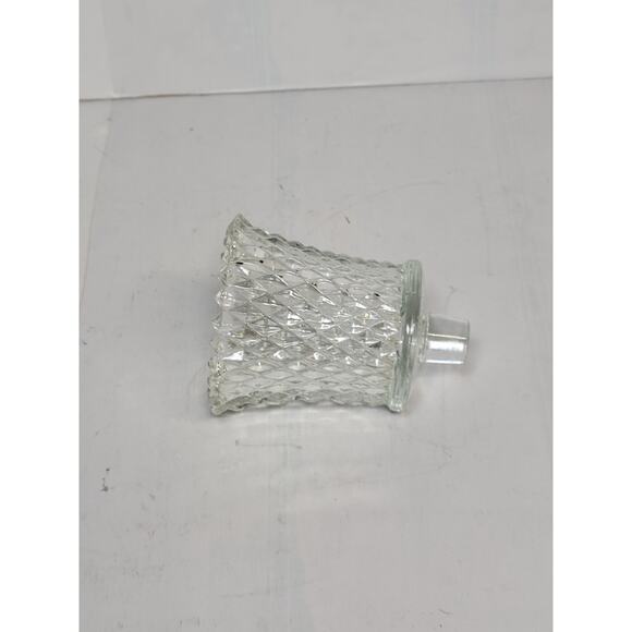 Vintage Clear Diamond Point Pegged Votive Cup, Candle Holder, Home Interiors - Picture 2 of 3
